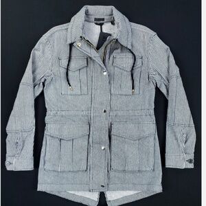 NWOT ATM Denim Striped Jacket, Size Small